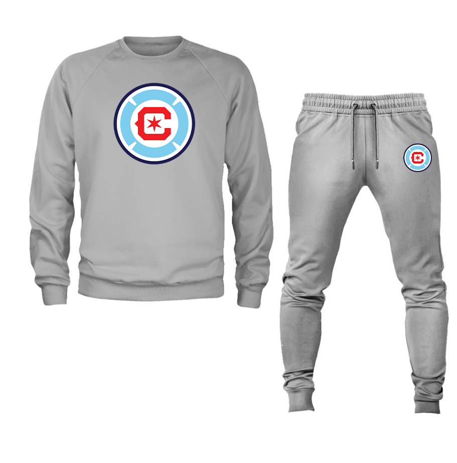 Men's Chicago fire Soccer Crewneck Sweatshirt Joggers Suit
